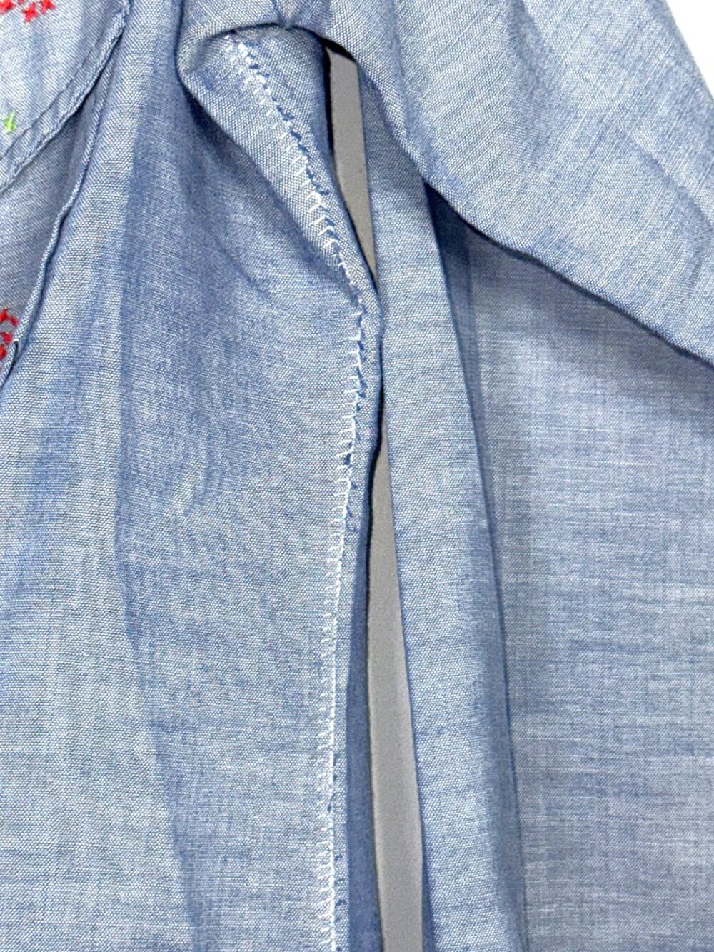 VTG Wrangler Chambray Embroidered Bicentennial Eagle 1776-1996 Button Shirt 36 - Picture 14 of 15